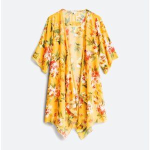 EMORY PARK Landy Crochet Trim Open Front Woven